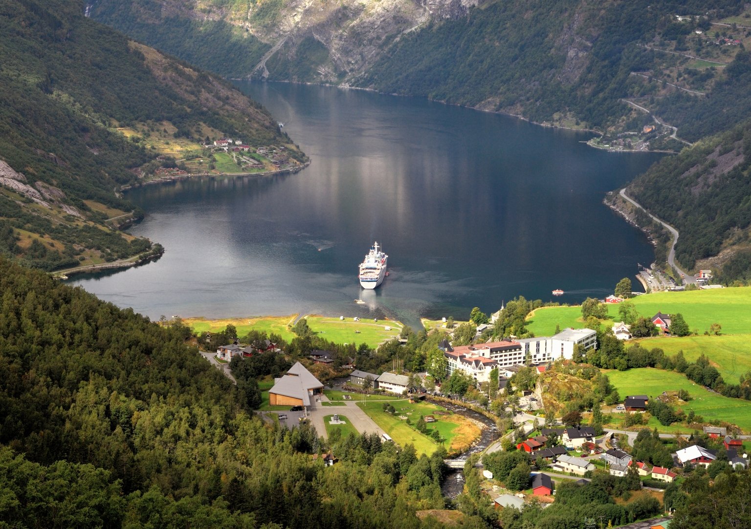 Geiranger willage Norway fjord